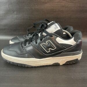New Balance 550 Mens size‎ 9 Black White Low Top Sneakers Shoes BB550SV1